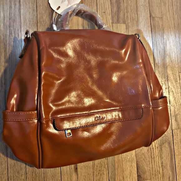 Cluci Brown Leather Backpack Purse - Picture 6 of 6